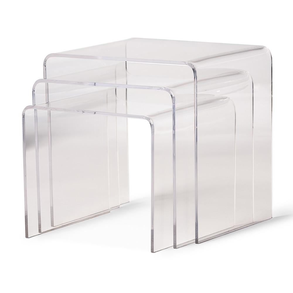 Anika Acrylic 3-Piece Nesting Side Table Set - living-essentials